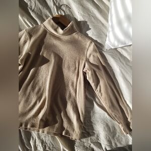 LL Bean Neutral Beige Turtleneck